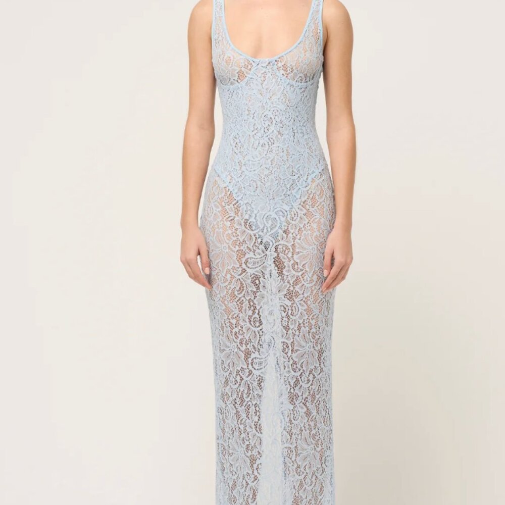 HALLE LACE MIDI DRESS